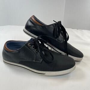 Bruno Marc Rivera-01 Men’s Black Casual Oxford Sneakers Size 7.5 Canvas Leather